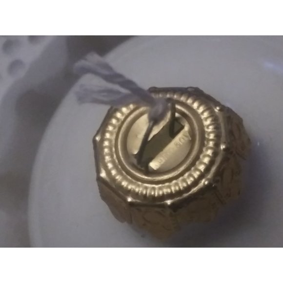 VTG Kurt Adler Pink Floral Glass Ball Ornaments Set of 4 Embroidered Gold Glitte - Picture 9 of 13